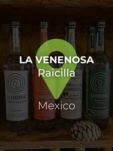 Four La Venenosa bottles line the shelves of the Black Pepper and Basil wine rack_1