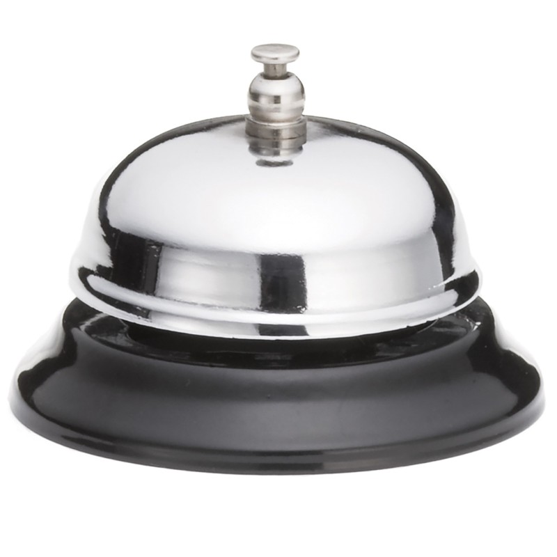 Reception Bell Silver And Black 7.5Cm