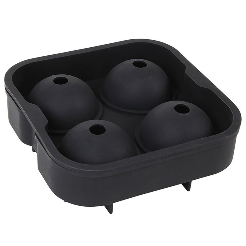Molde Gelo 4 Esferas 4,5Cm Borracha