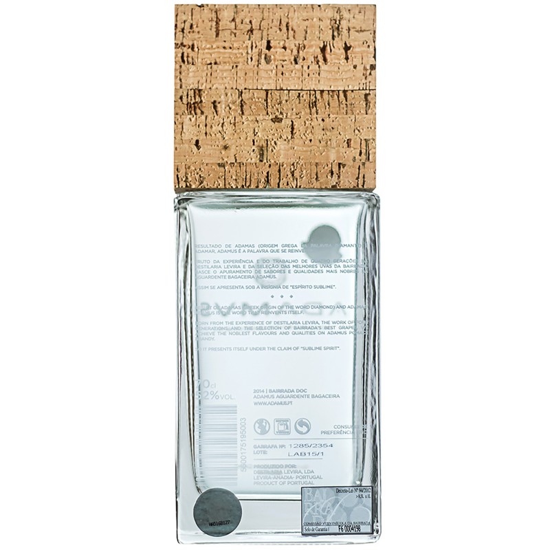 Aguardente Bagaceira Adamus 70Cl