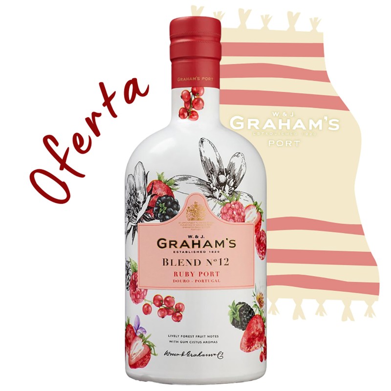 Vinho Do Porto GrahamS Blend N12 75Cl 19% = Oferta Toalha/Pareo GrahamS