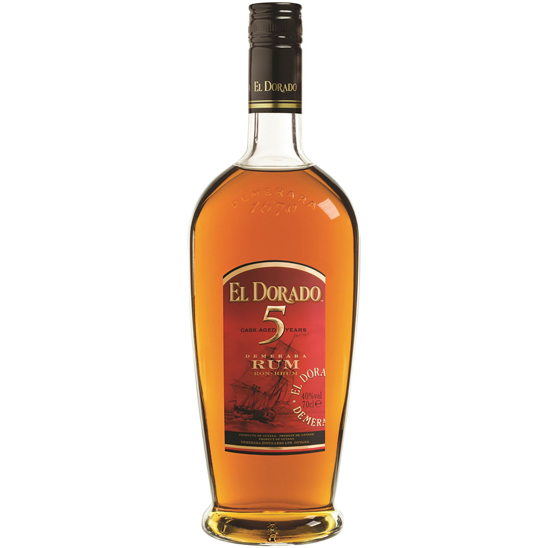 Rum El Dorado 5 Anos 70Cl