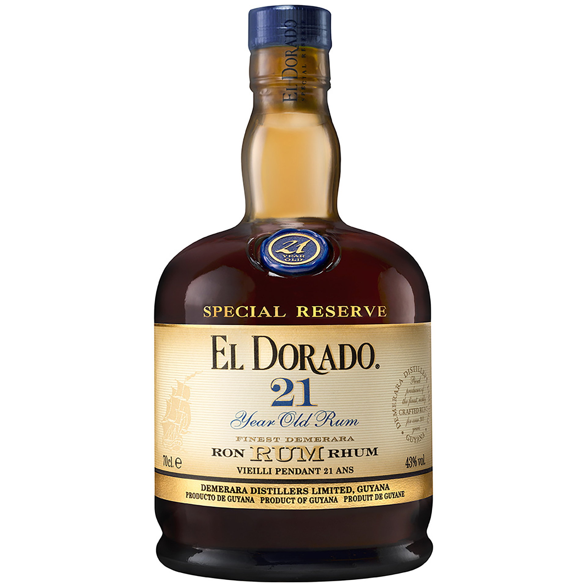 Rum El Dorado 21Y 70Cl 43%