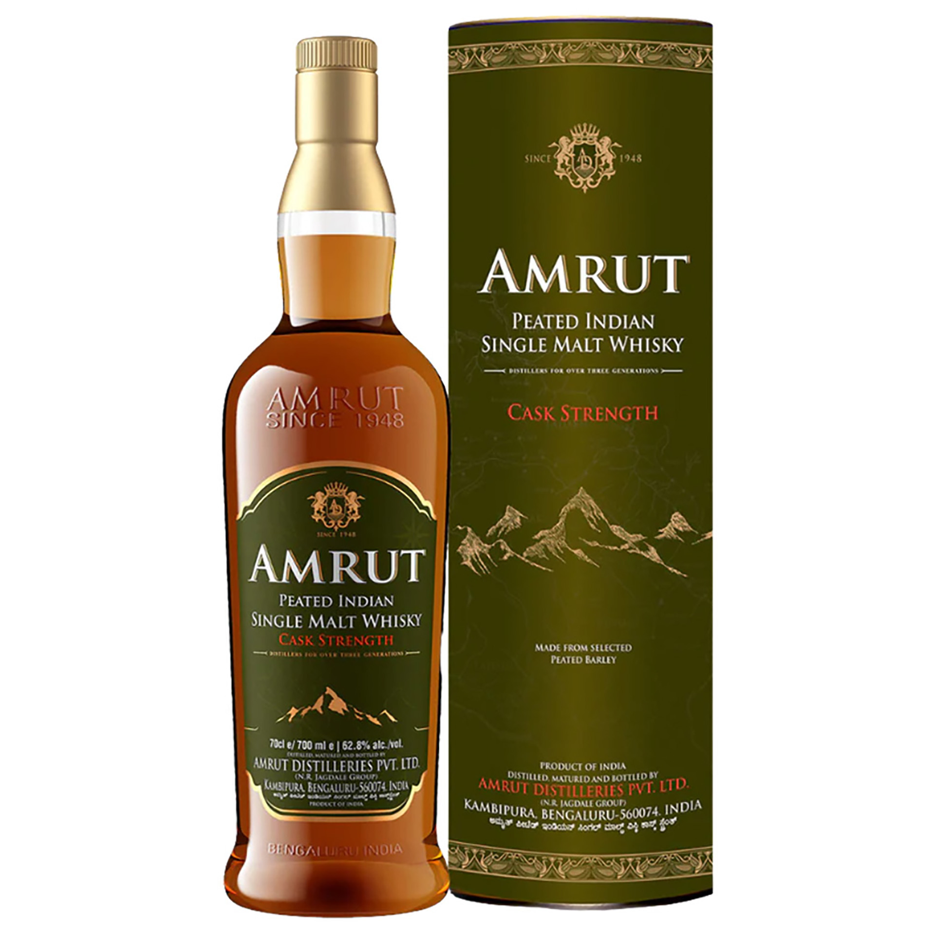 Whisky Amrut Peated Indian Cask 70Cl 62,8%