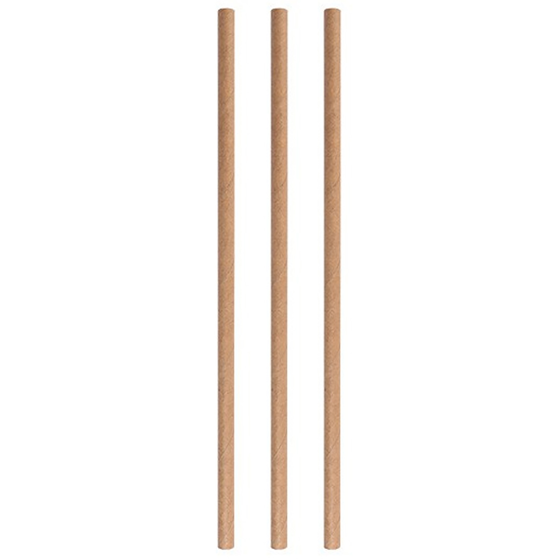 Pack 250 Palhinhas Papel Bege  Ø8 X 200Mm