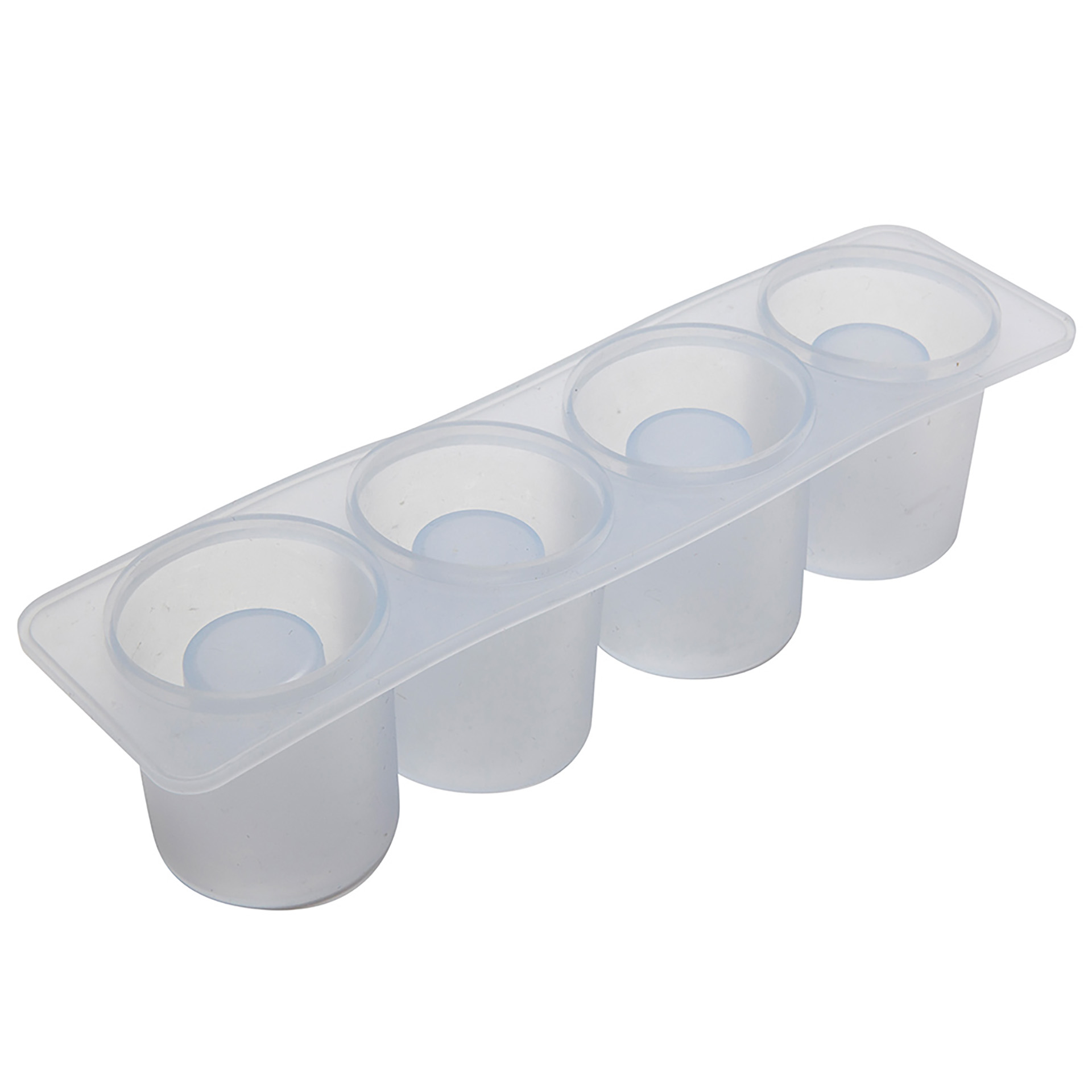 Molde 4 Copos Shot Silicone Natural
