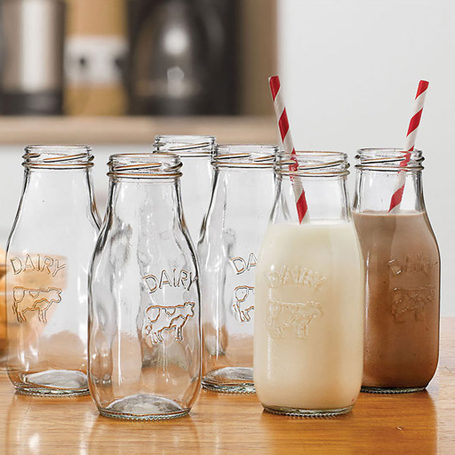 Country Milk Bottle Set 6 X 31Cl