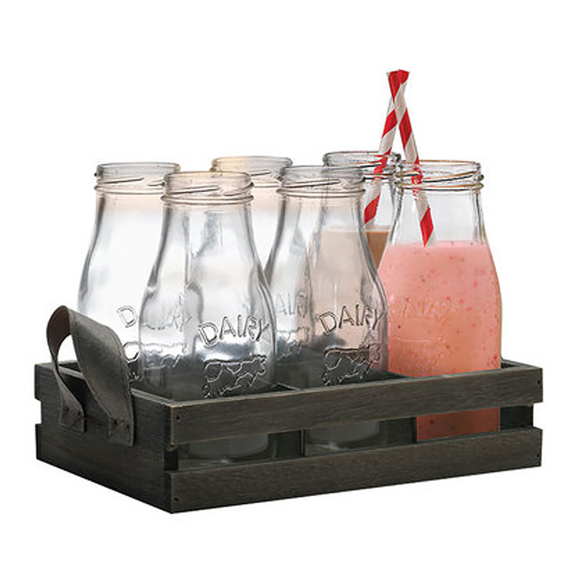 Country Milk Bottle Set 6 X 31Cl