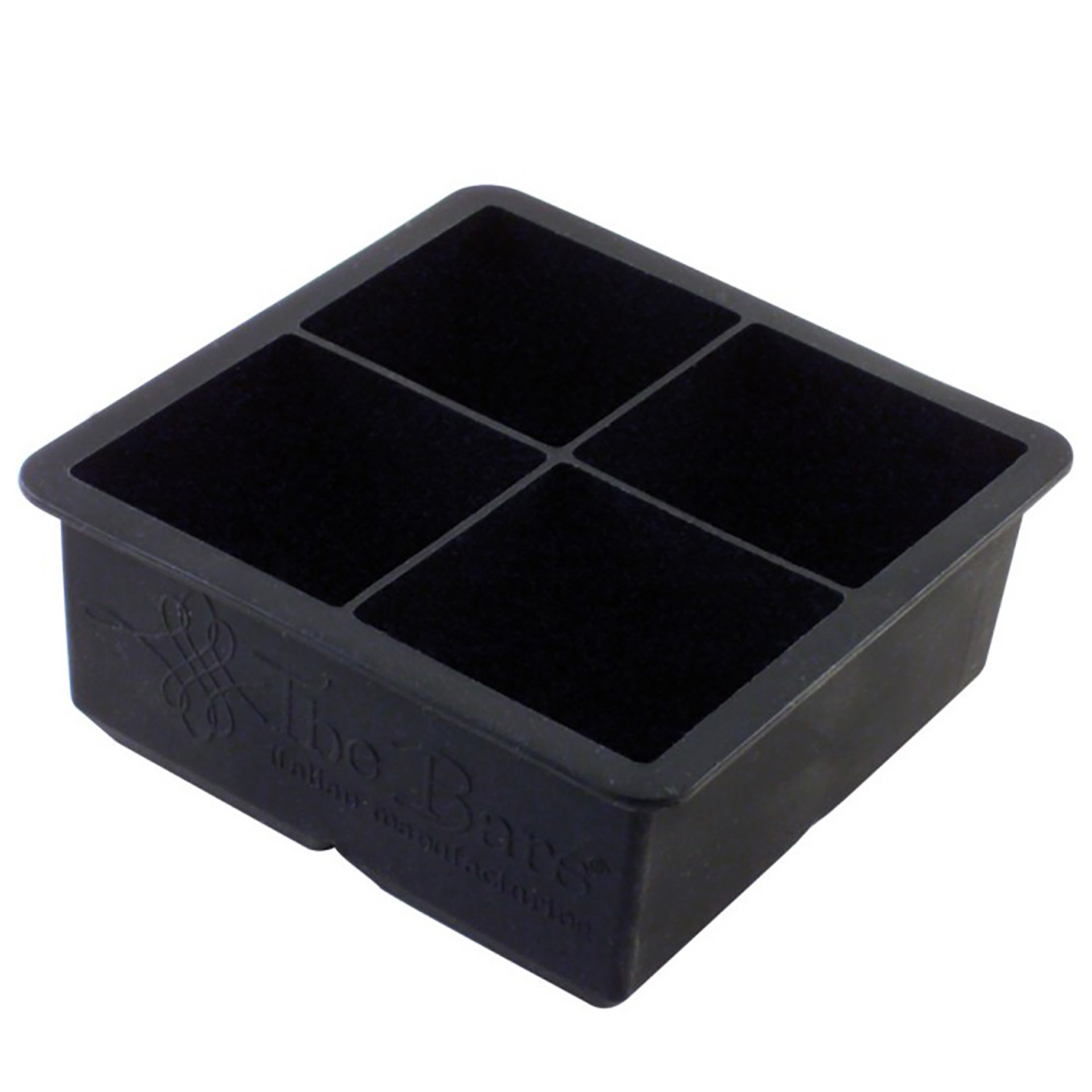 Molde Gelo 4 Cubos 57Mm Silicone Preto