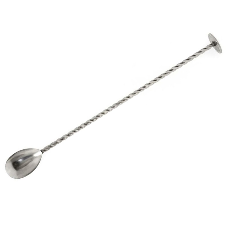Colher De Bar C/Muddler Inox 28Cm