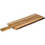 Paddle Acacia Board Bark Lined 51X15X2Cm