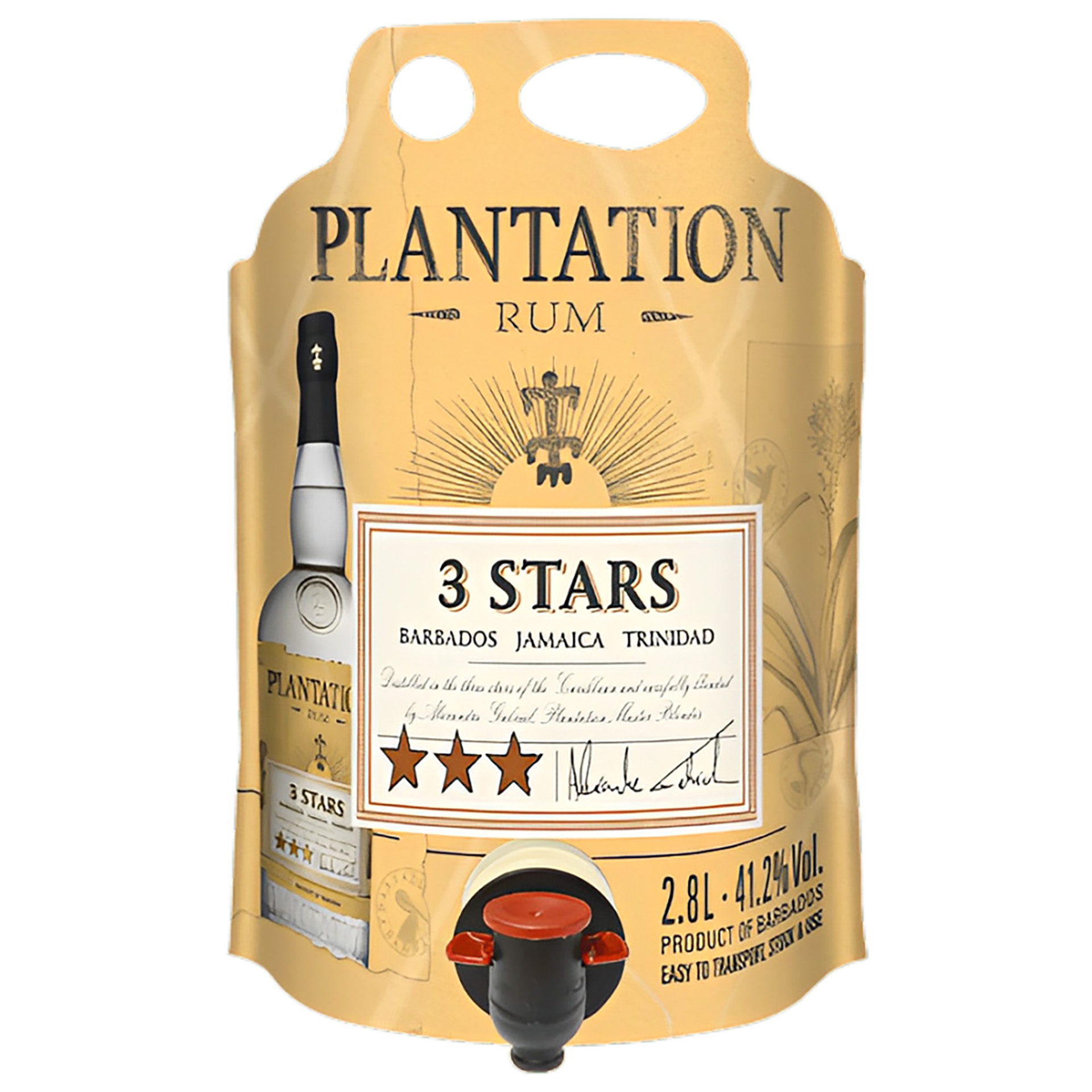 Rum Planteray 3 Stars White Bib 280Cl 41,2%