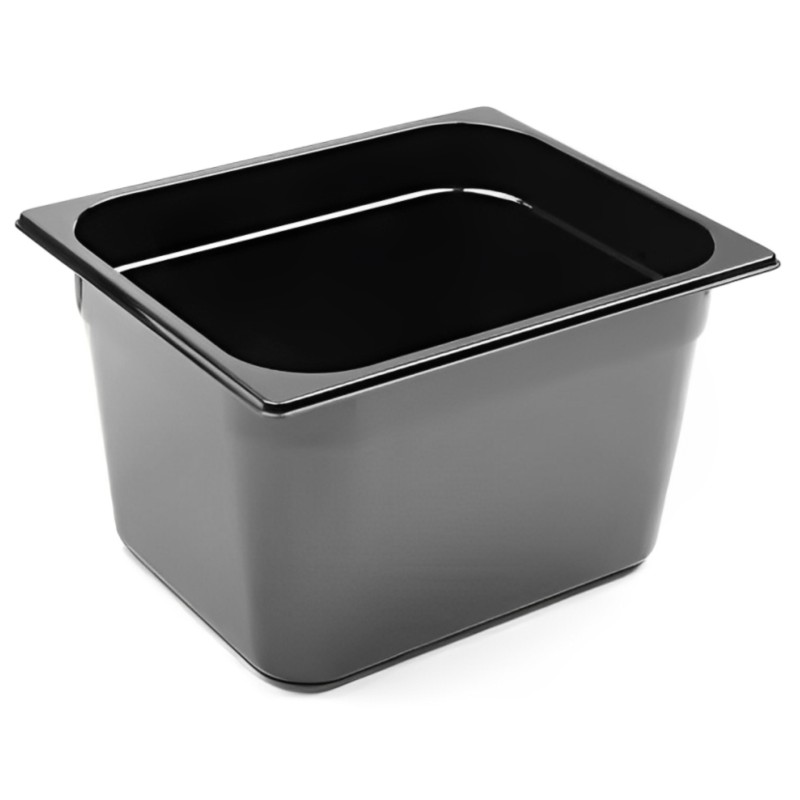 Container Gn 1/2 Policarbonato Preto 12,5Lt 200Mm
