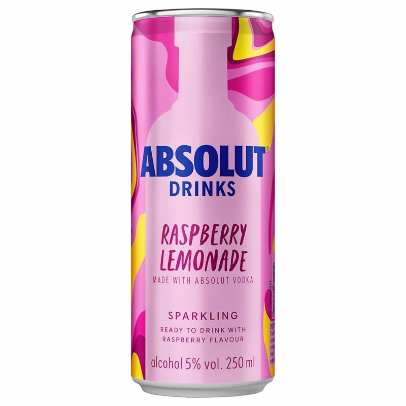 Rtd Absolut Raspberry Lemonade 25Cl 5%
