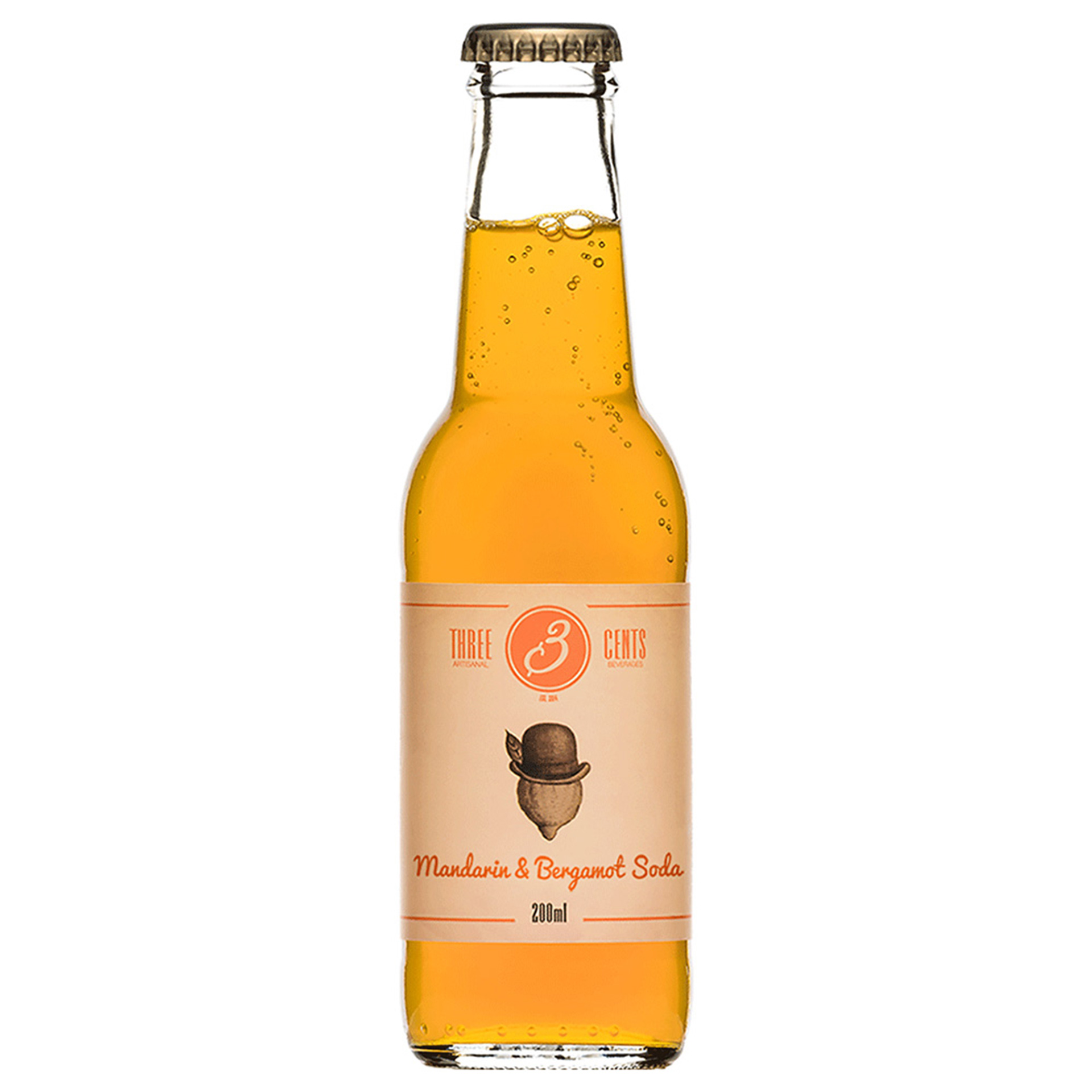 Three Cents Bergamot & Mandarin Soda 200Ml
