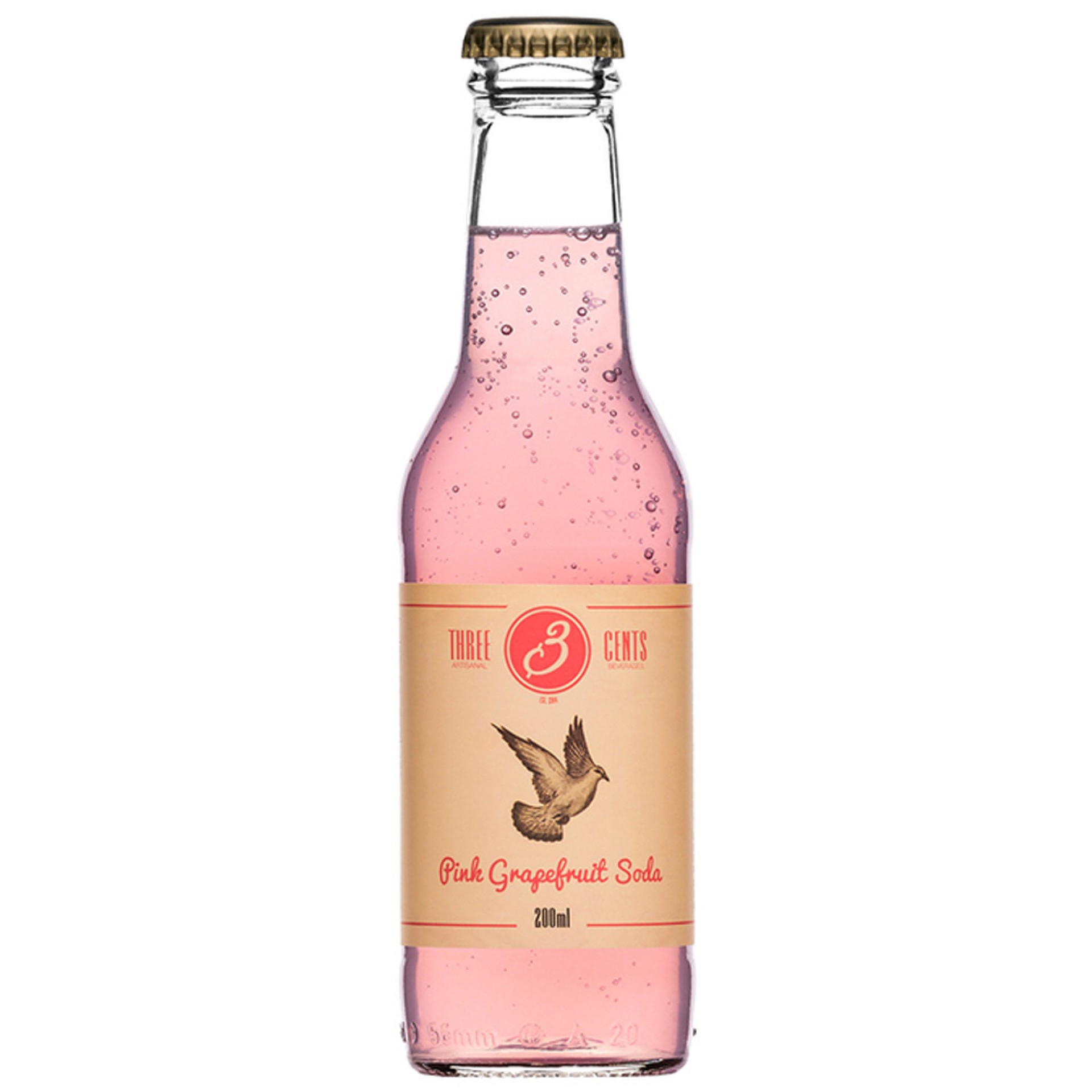 Three Cents Pink Grapefruit Soda (Toranja) 200Ml