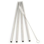 Pack 4 Palhinhas Inox Rectas 21Cm