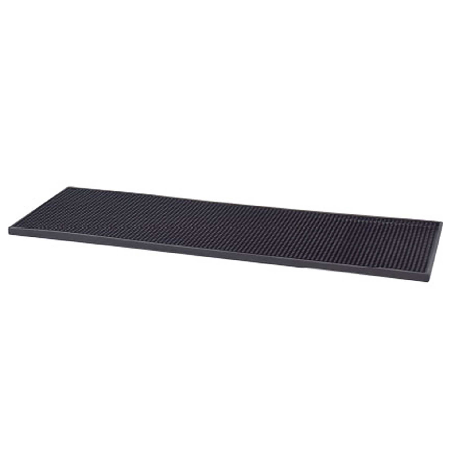 Bar Mat Black Rubber 60X20Cm