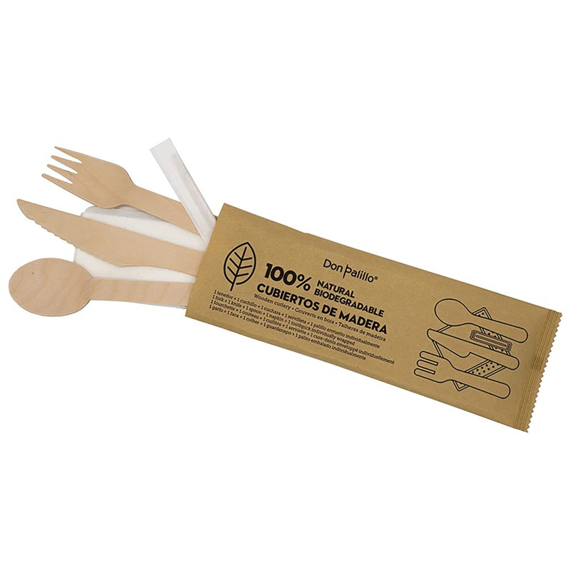 Set Talheres De Madeira 16Cm