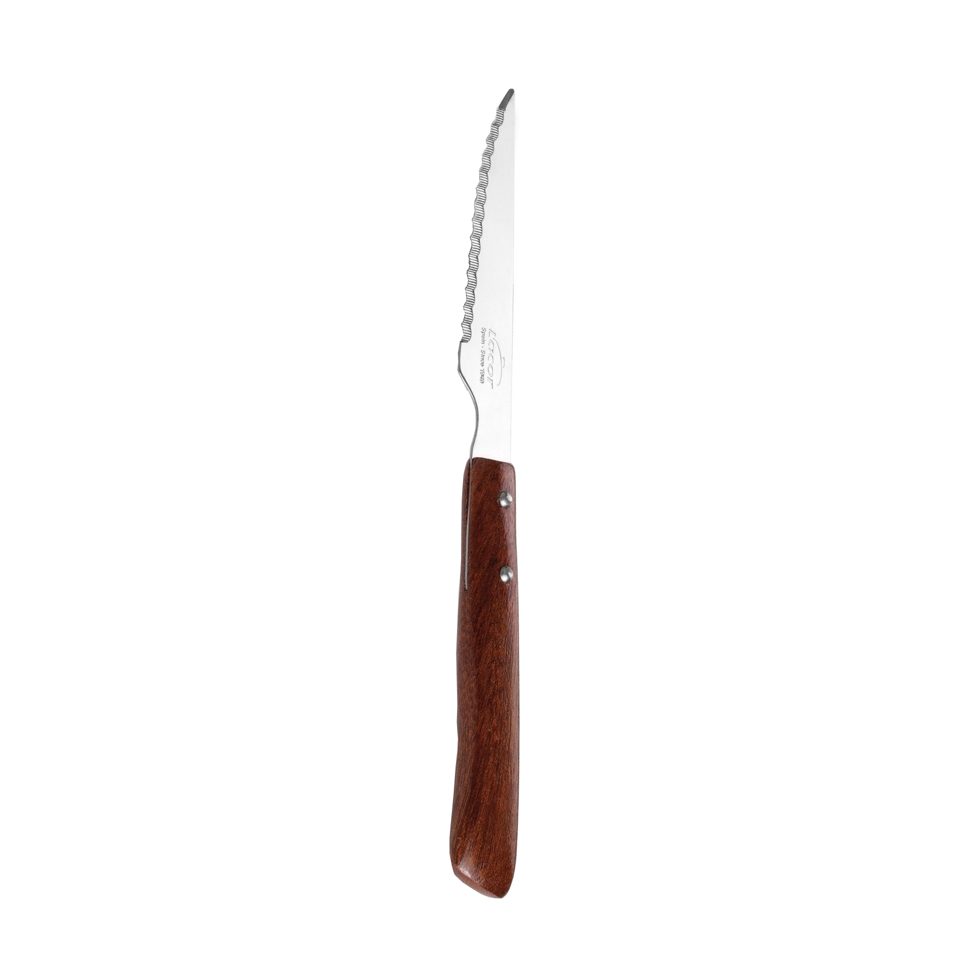Set Of 6 Serrated Wooden-Handle Knives 10.5 Cm