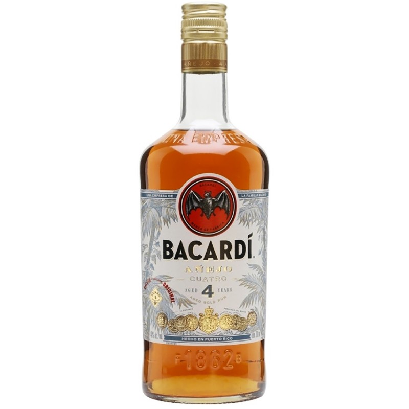 Rum Bacardi Cuatro 4 A�ejo 70Cl 40%