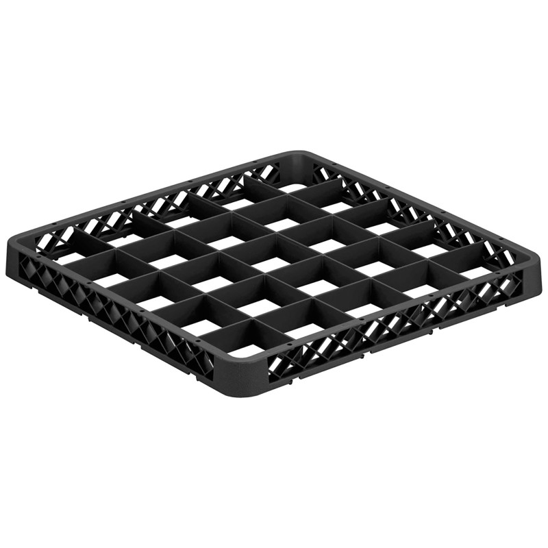 25 Glass 4,5Cm Extender Rack 50X50Cm Black Plastic