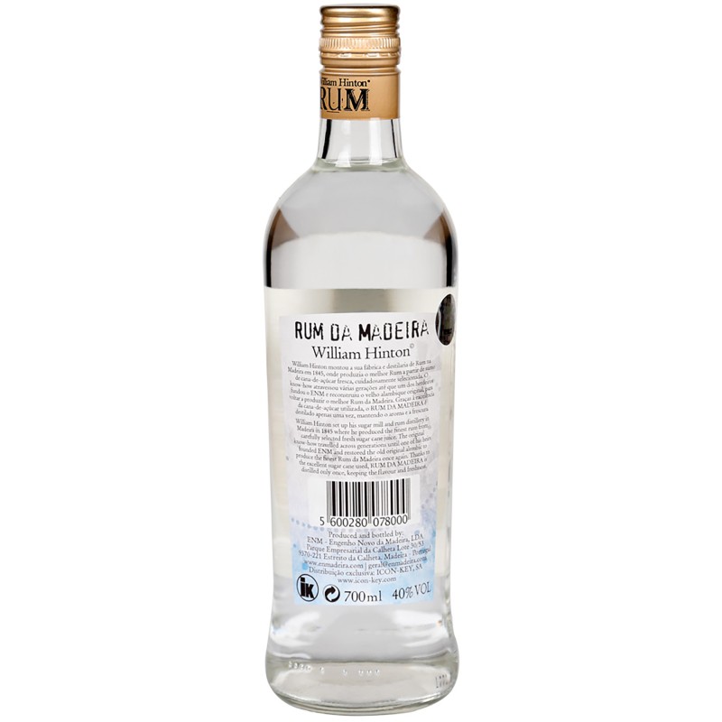 Rum William Hinton Branco 70Cl