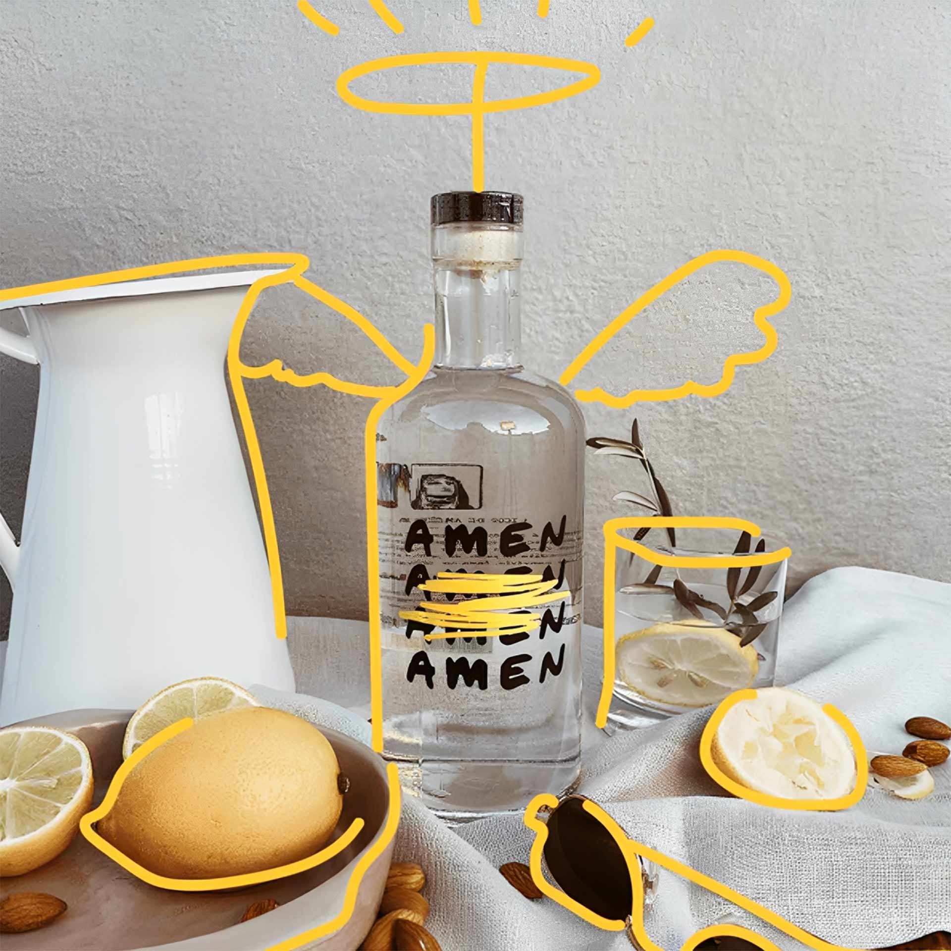 Portuguese Bitter Almond Liqueur Amen 70Cl 20%