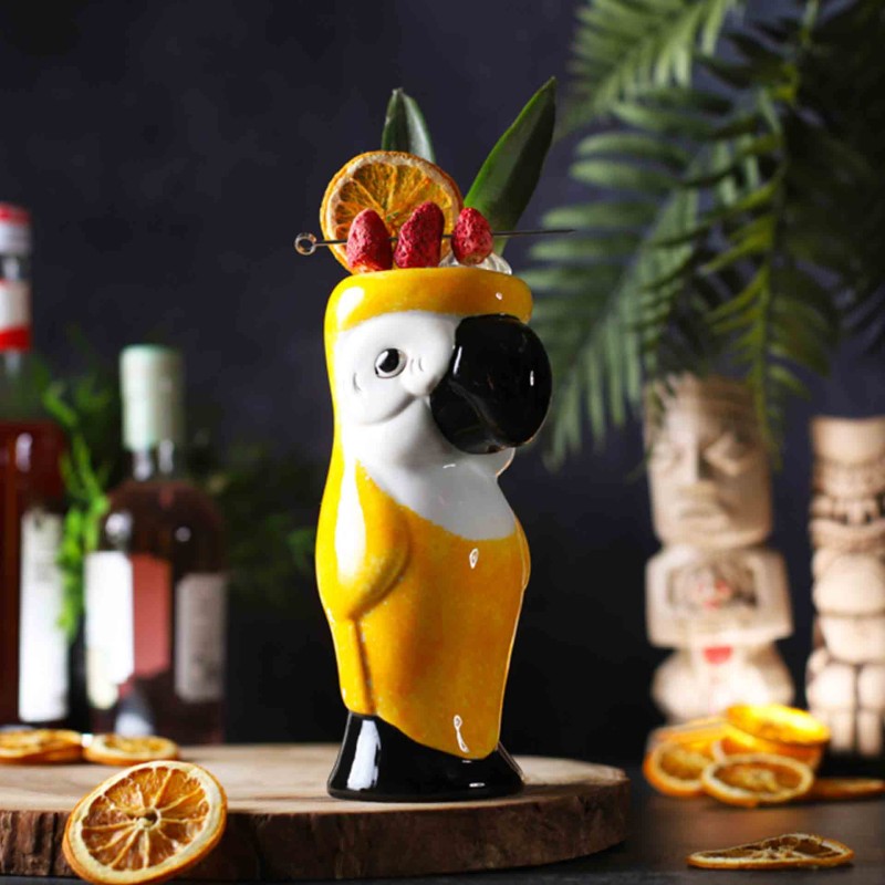 Ceramic Parrot Tiki Mug 75Cl
