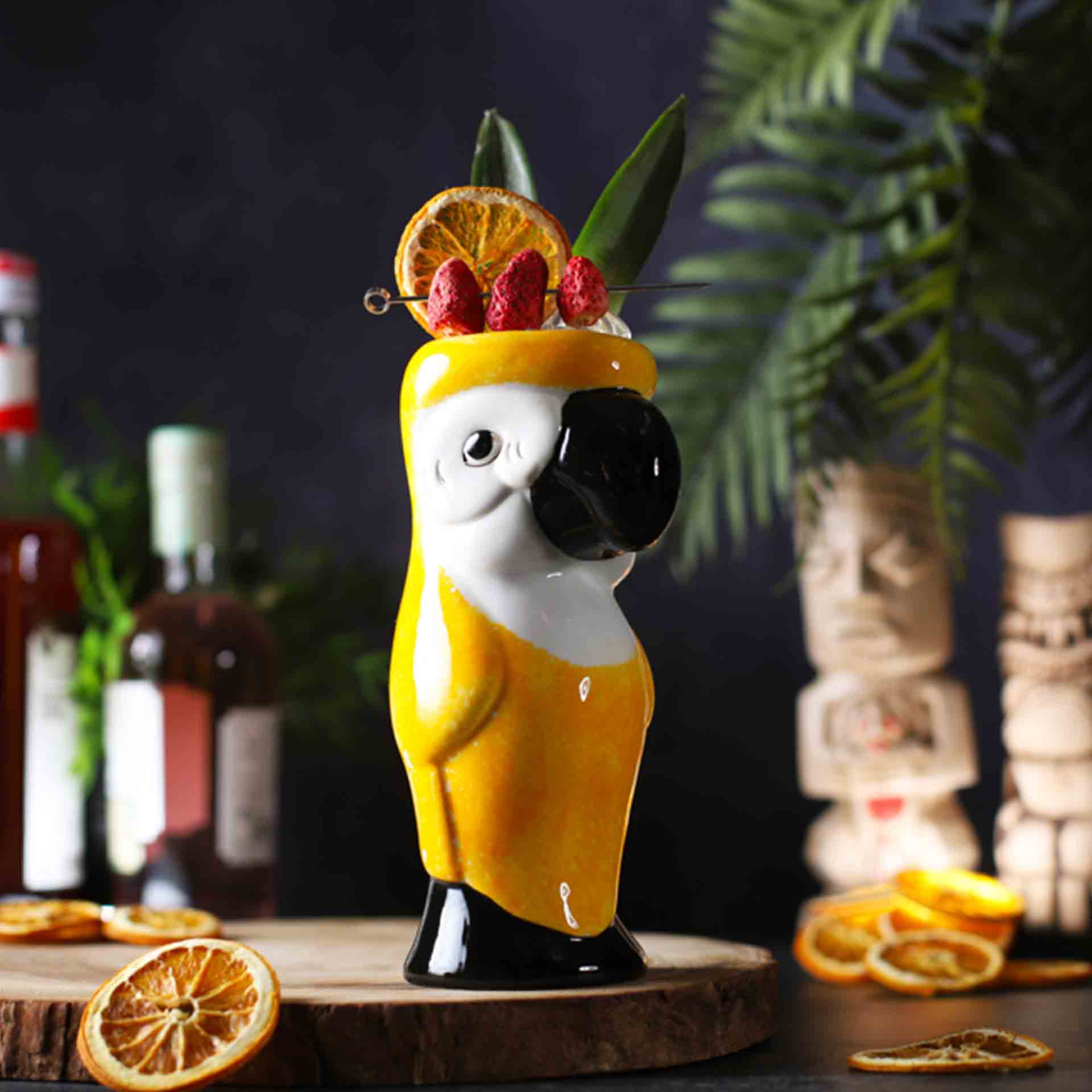 Ceramic Parrot Tiki Mug 75Cl