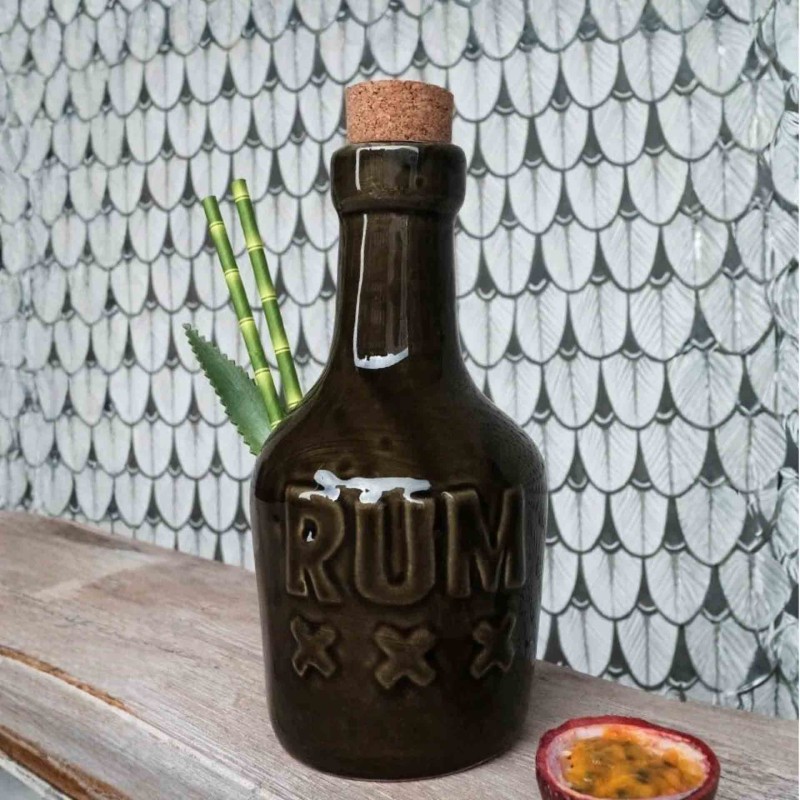 Rum Bottle Tiki Mug Green 35Cl
