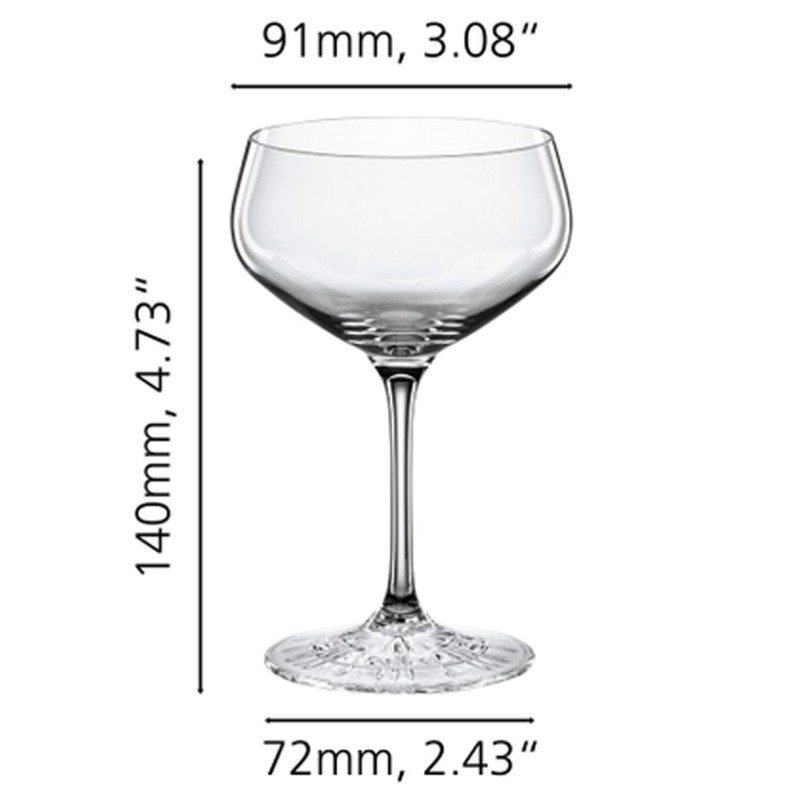 Set 4 Coupe Glasses 23,5Cl Perfect Serve Set 4 Coupe Glasses 23,5Cl Perfect Serve