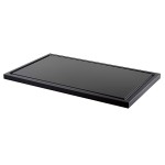 Cutting Board Black 50X30X2Cm W/Rubber Feet And Juice Drain