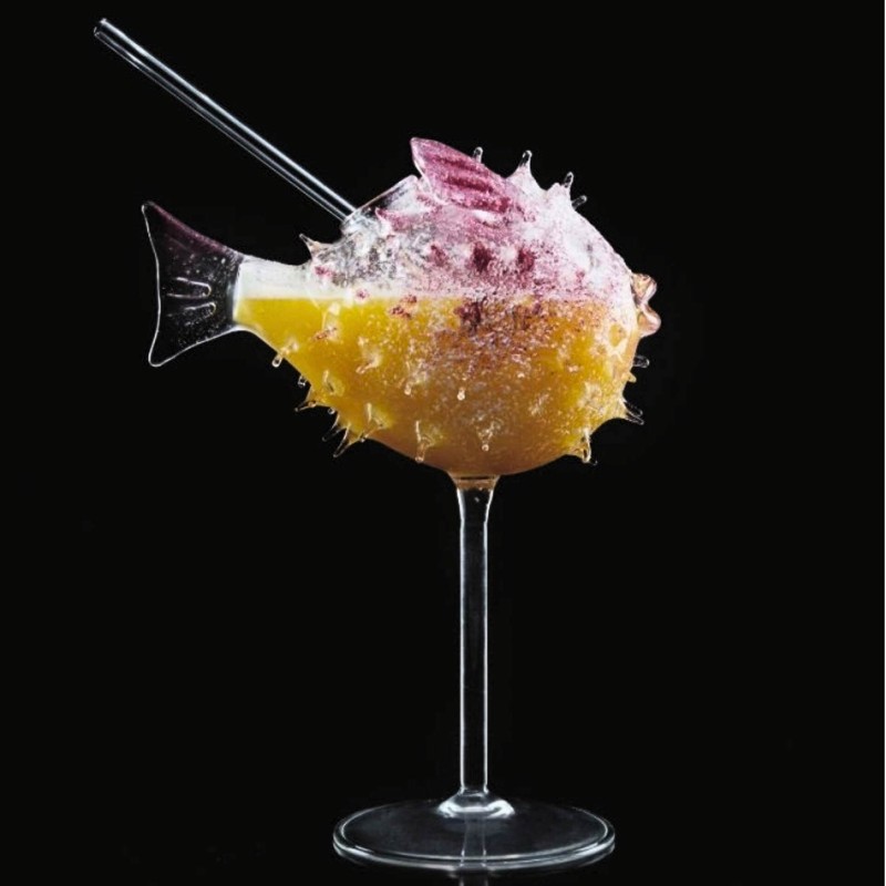 Cocktail Glass Fugu 25Cl W/ Straw
