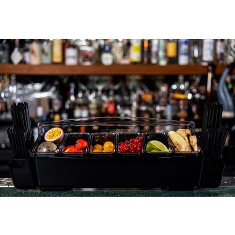 Deep Condiment Holder Plastic 6 Parts