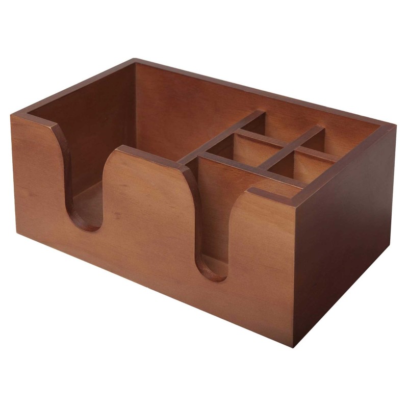 Bar Caddy Wooden 6 Compartments