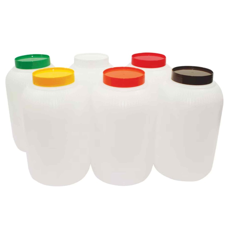 1 White Gal With Colorful Lid 3,8Lt Pourmaster