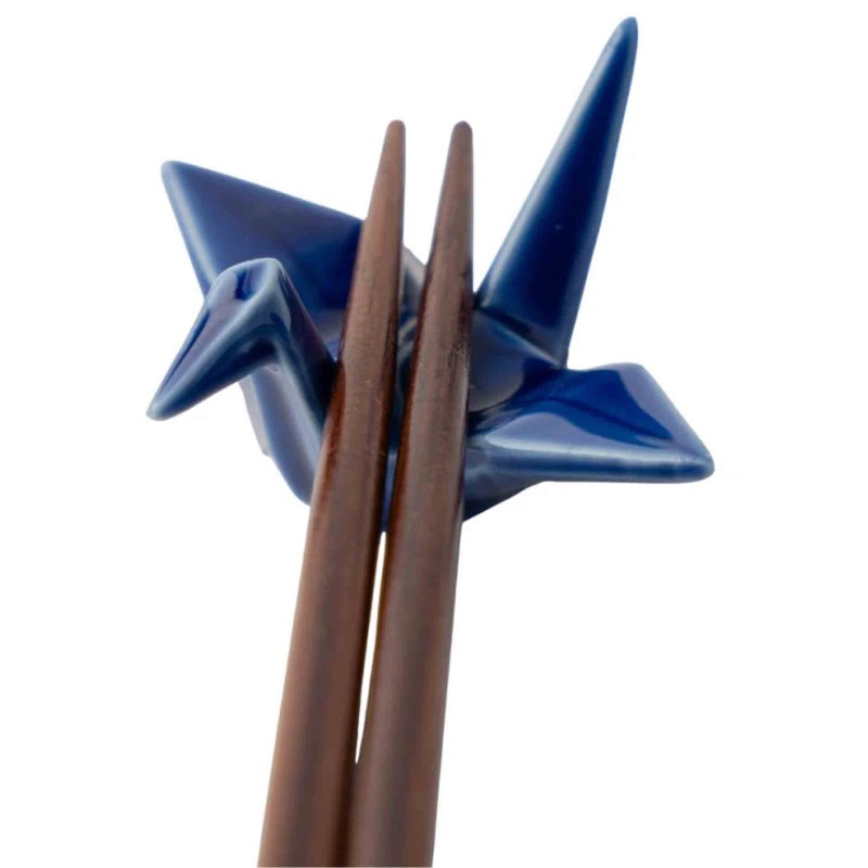 Indigo Blue Origami Crane Chopsticks Rest