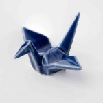 Indigo Blue Origami Crane Chopsticks Rest