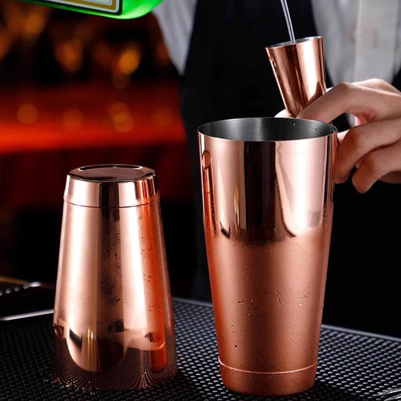 Shaker Tin-On-Tin 28/18Oz Copper Kenko Lumian