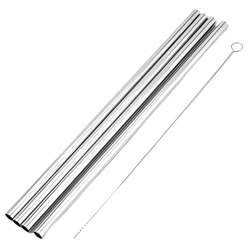 Straight Straws Stainless 6Mm