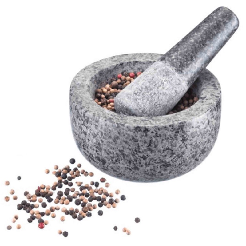 Natural Granite Pestle And Mortar �13,1Cm