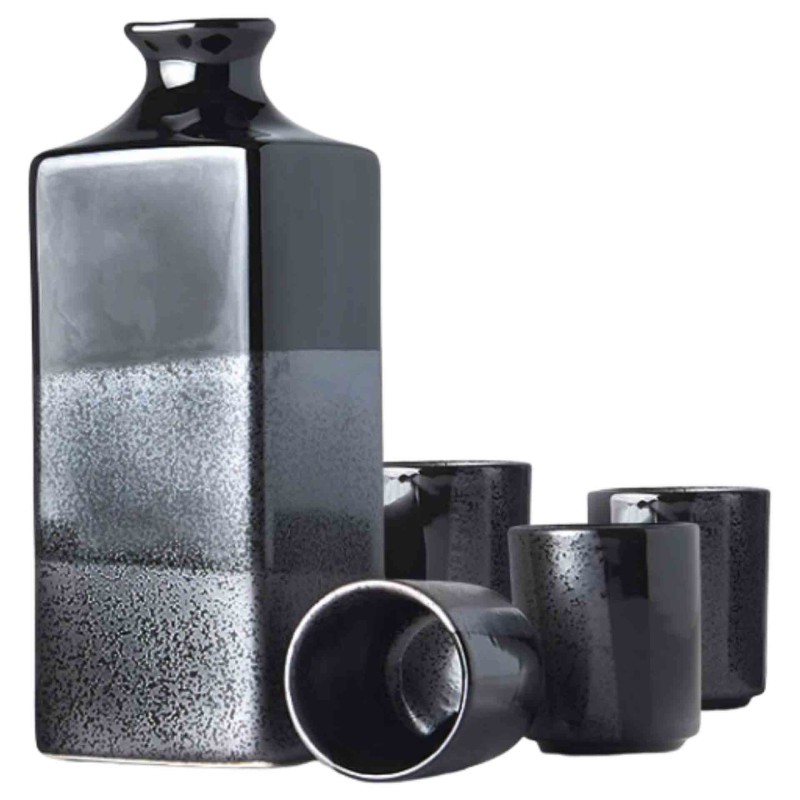 Sake Set Gunmetal 5Pcs