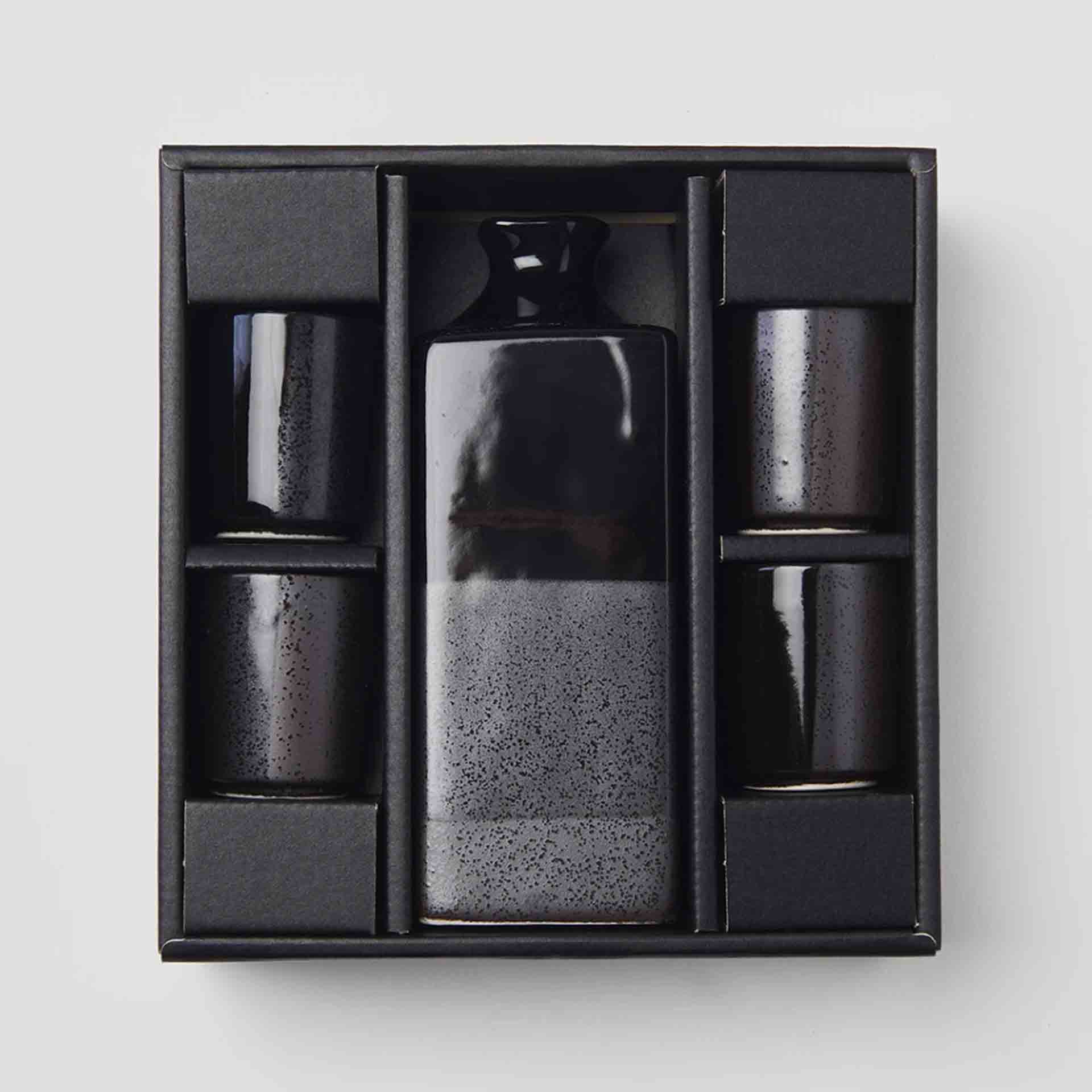 Sake Set Gunmetal 5Pcs