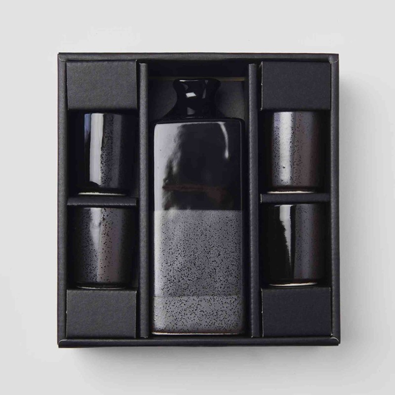 Sake Set Gunmetal 5Pcs