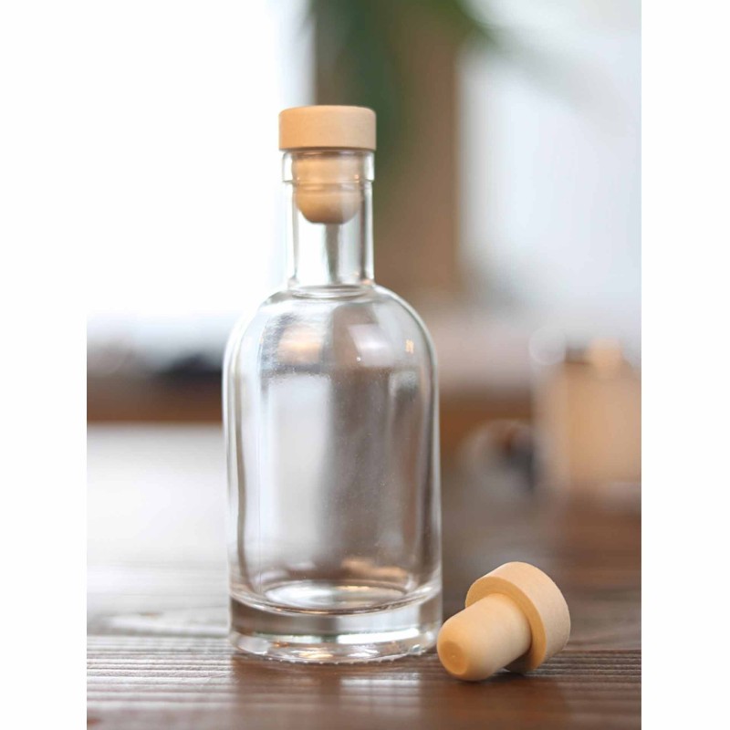 Glass Bottle 200Ml With Synthetic Cork
