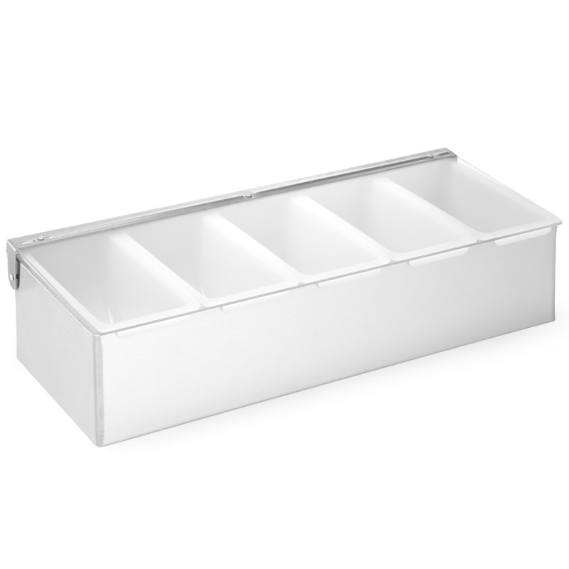 Bar Condiment Holder 5 Containers S/S