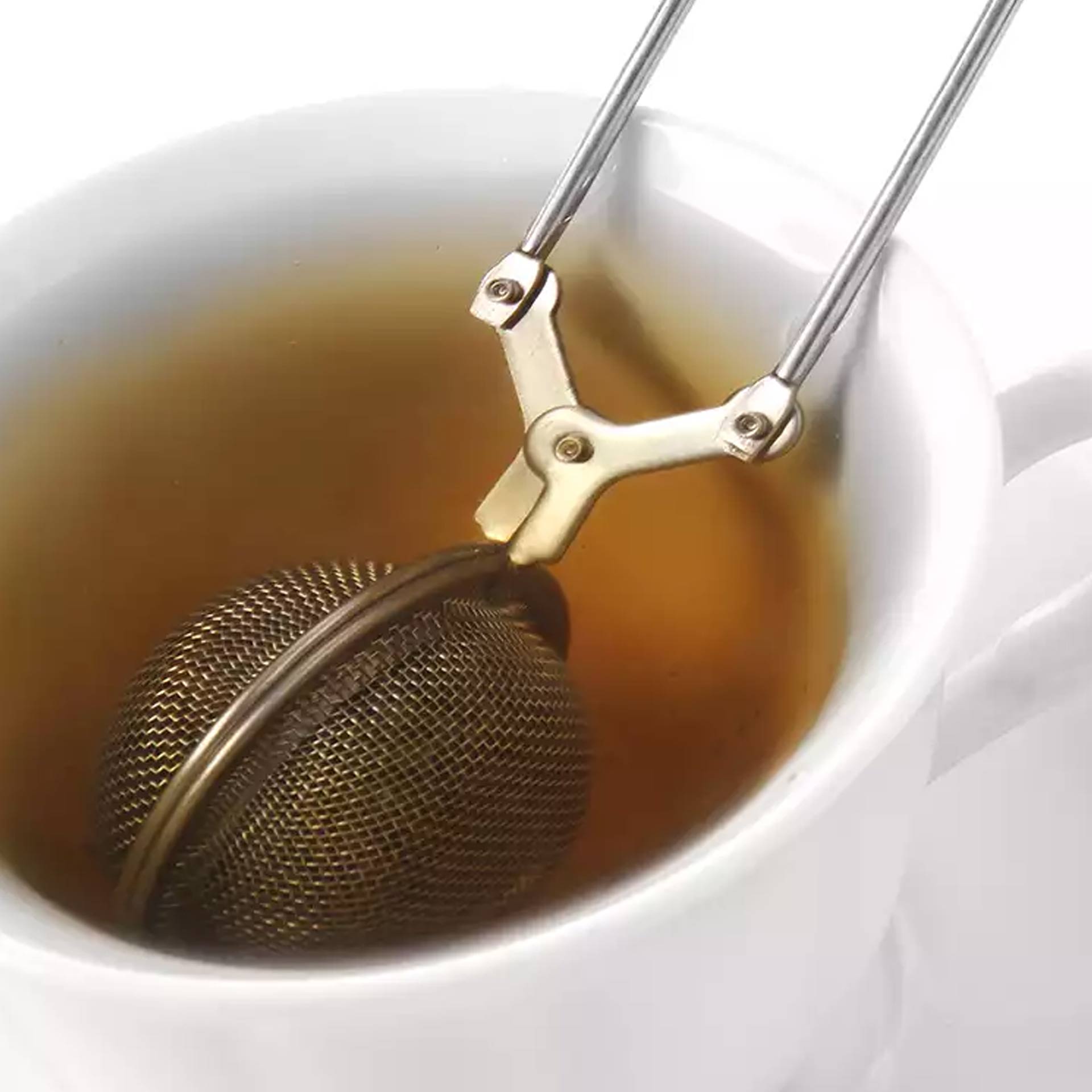 Tea Strainer Com Pega Articulada Inox