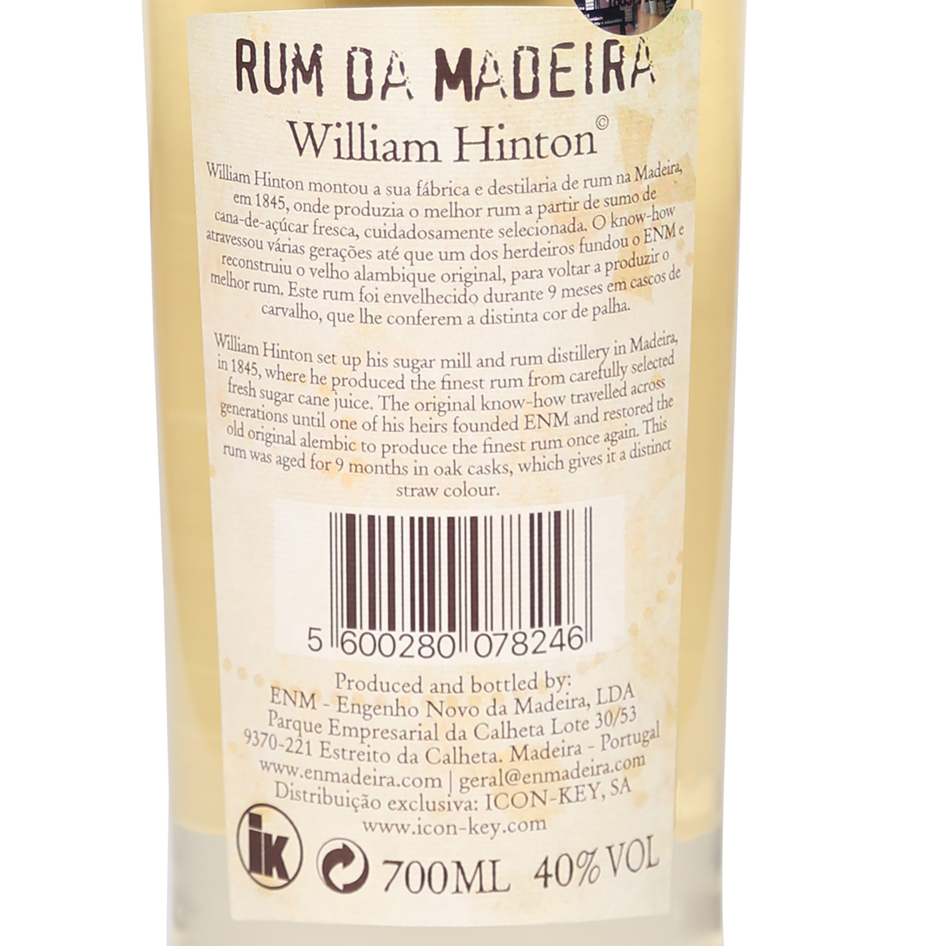 Rum William Hinton 9 Meses 70Cl
