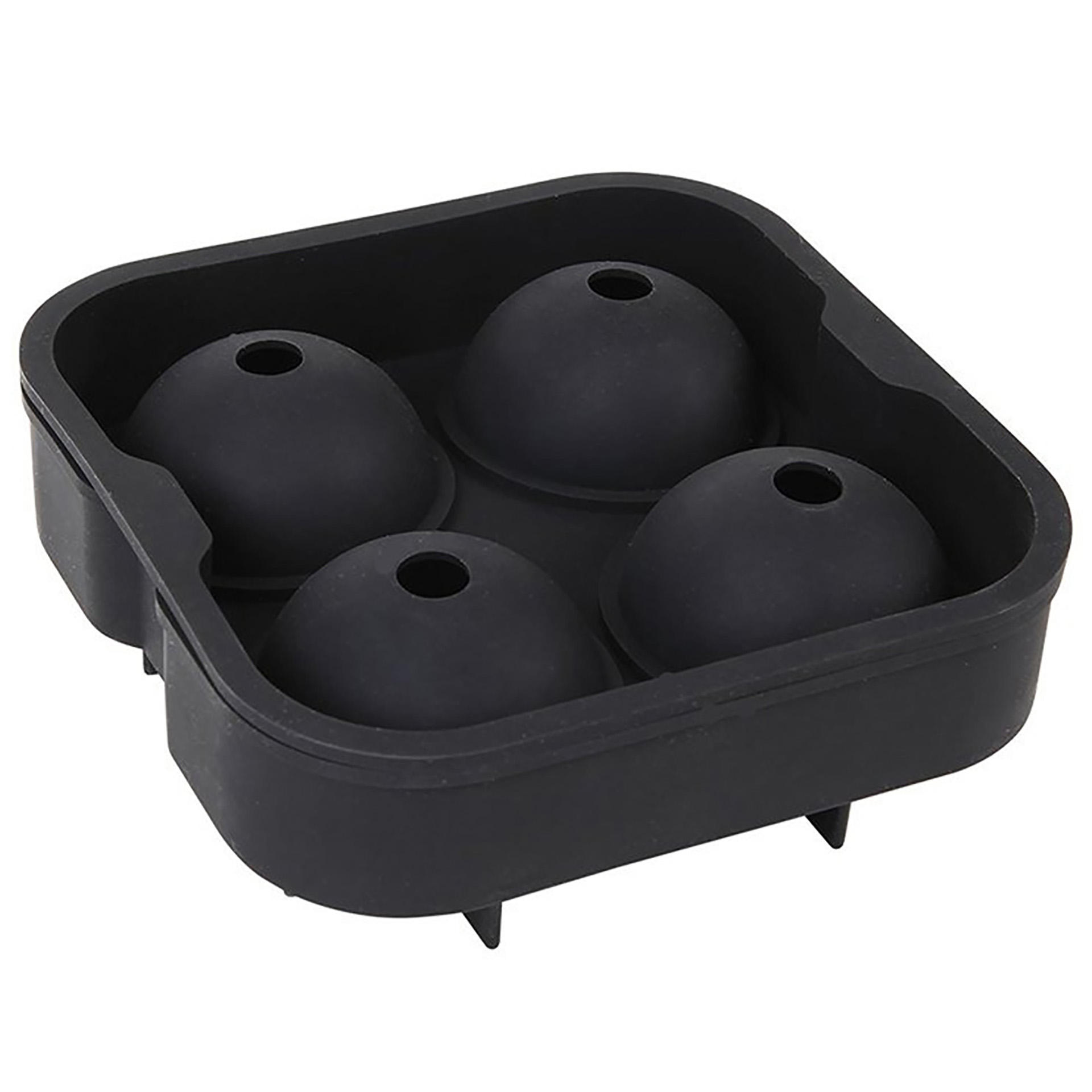 Molde Gelo 4 Esferas 4,5Cm Borracha